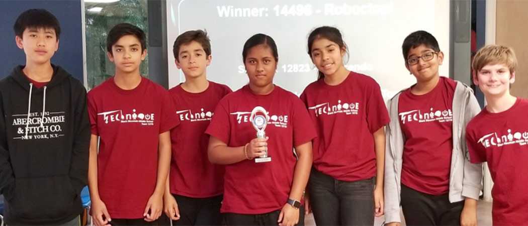 Black Mountain Middle School robotics team