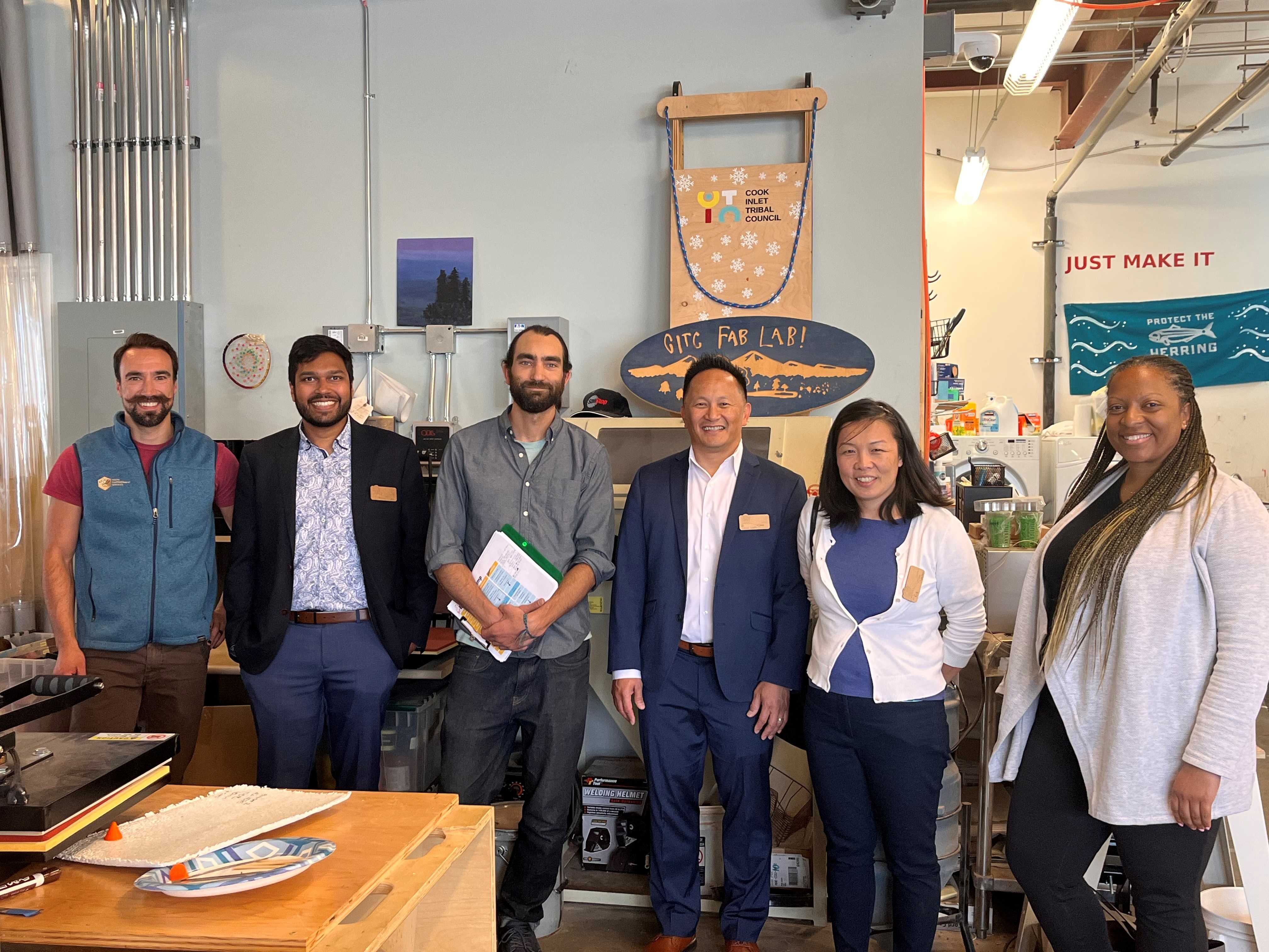 DoW STEM staff visit the Cook Inlet Tribal Council's Fab Lab.