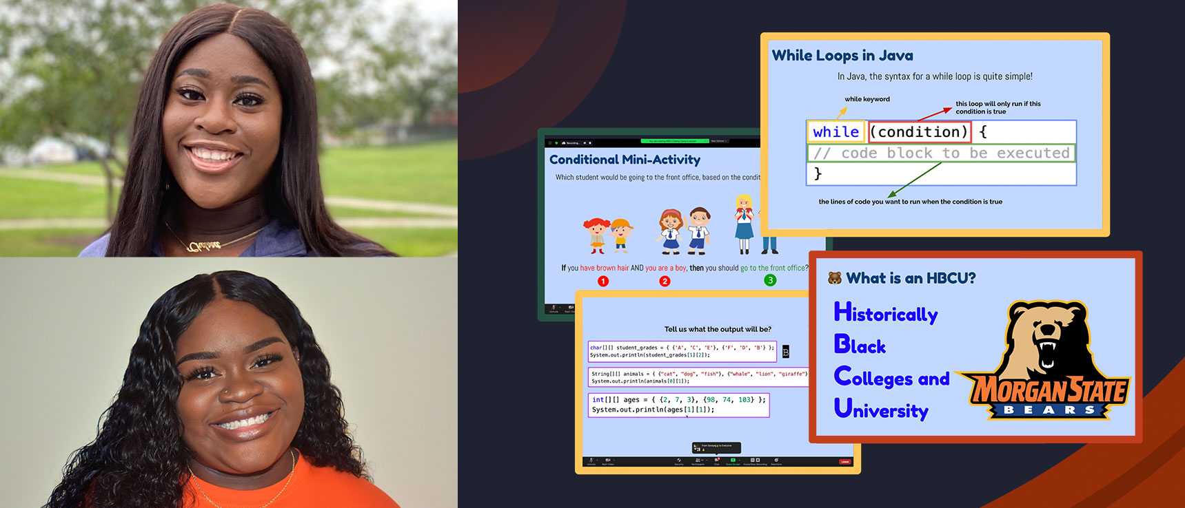 Participants at a Virtual Coding Camp for Girls