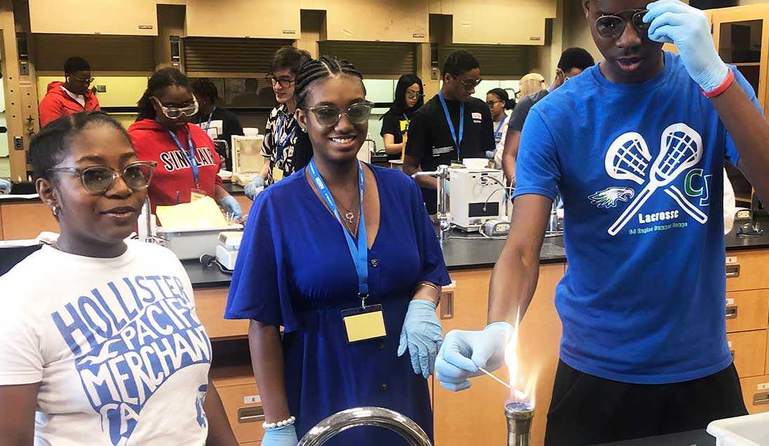 Students attending the STEM Academy.